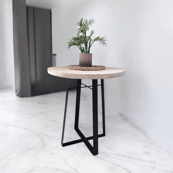 Mesa Auxiliar Madera Base Cruz - Imagen 5