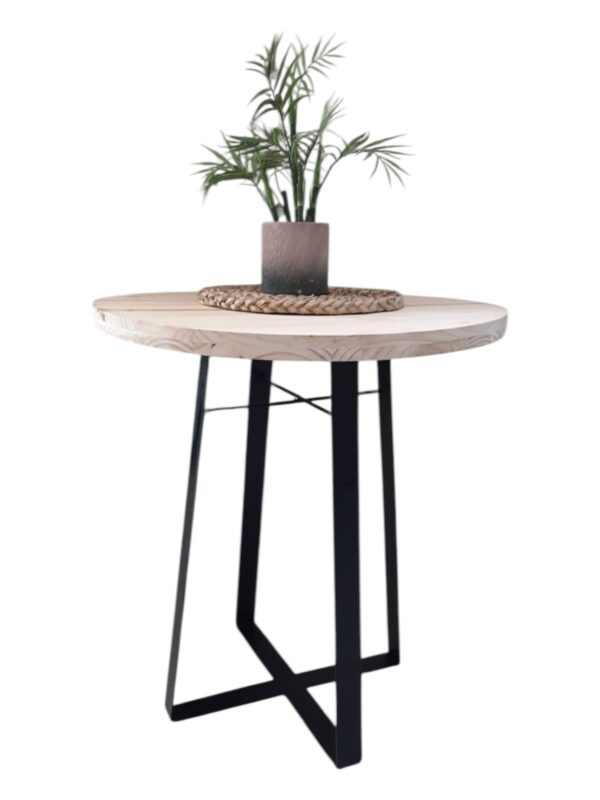 Mesa Auxiliar Madera Base Cruz - Imagen 6