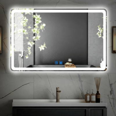 Espejo Baño Led Touch Con Desempañador Regulador De Luz 80x60
