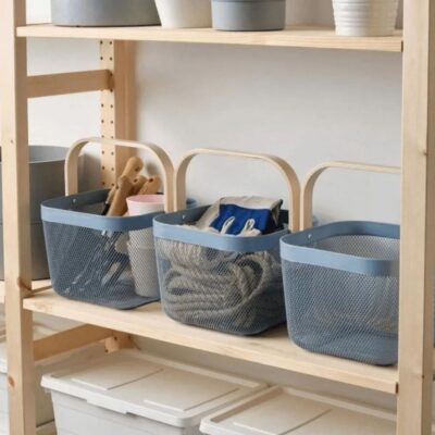 Cesto Organizador Metálico Multiuso Cocina Baño Lavdero