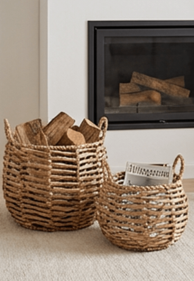 Pack Cestos Organizadores Fibra Natural Con Manijas Canastos - Imagen 27