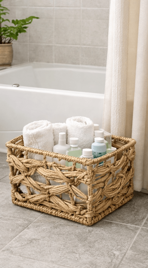 Pack Cestos Organizadores Fibra Natural Con Manijas Canastos - Imagen 37