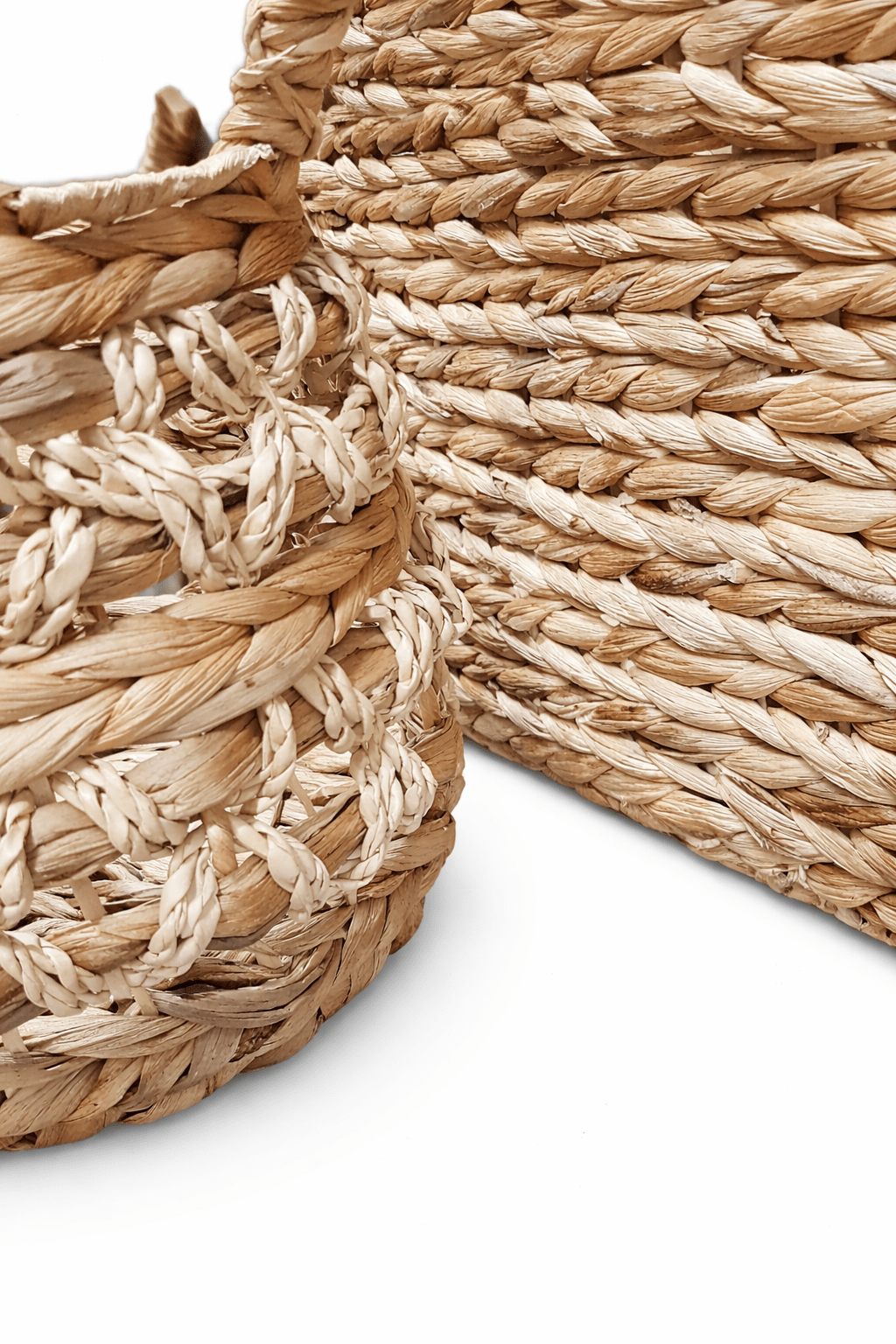 Pack Cestos Organizadores Fibra Natural Con Manijas Canastos - Imagen 11