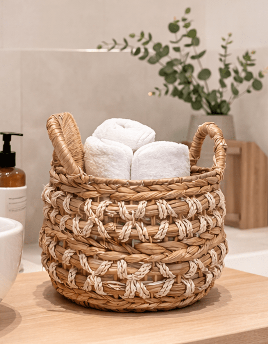 Pack Cestos Organizadores Fibra Natural Con Manijas Canastos - Imagen 12