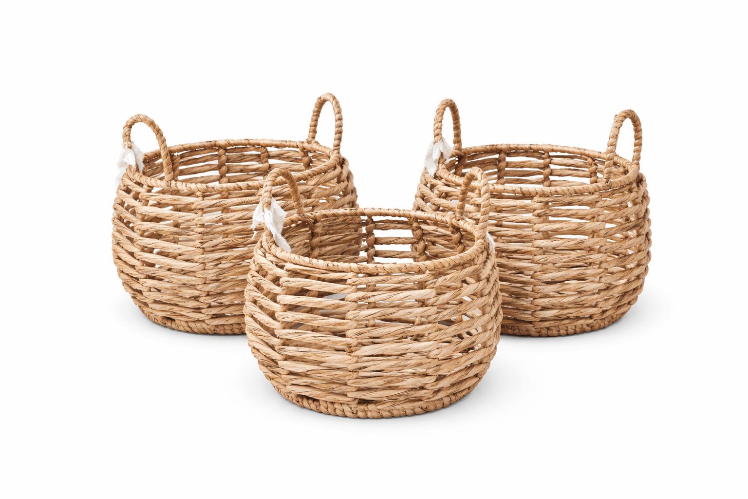 Pack Cestos Organizadores Fibra Natural Con Manijas Canastos - Imagen 34