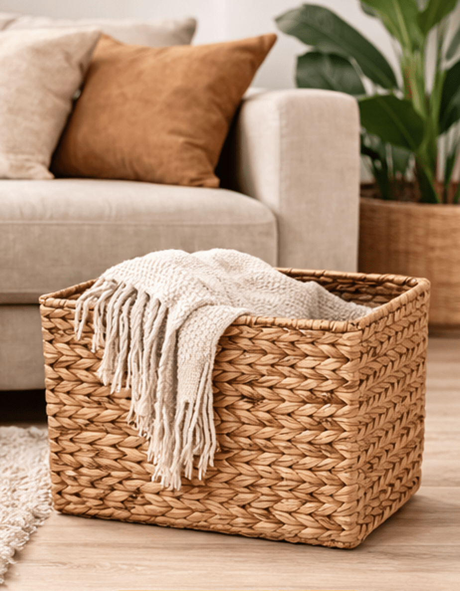 Pack Cestos Organizadores Fibra Natural Con Manijas Canastos - Imagen 14